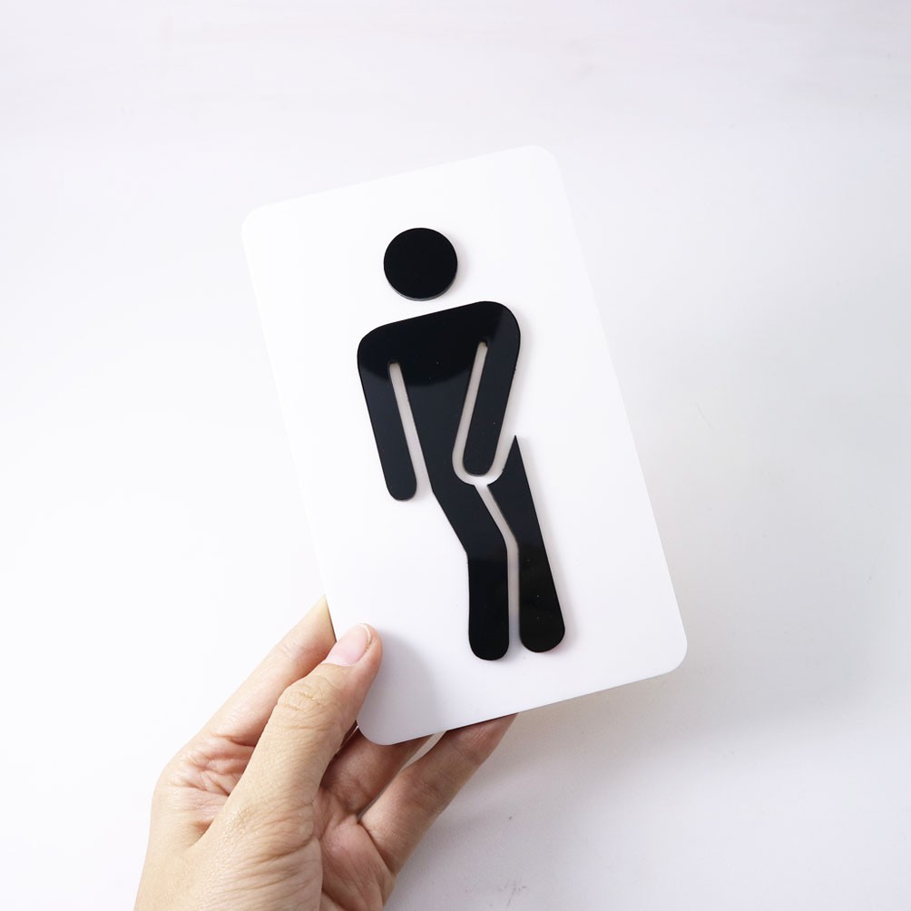 Papan Toilet Akrilik 10 x 15 cm