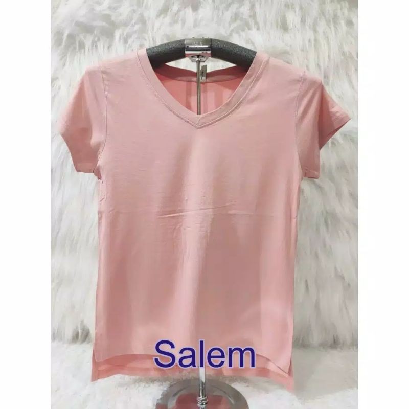 KAOS ATASAN WANITA V NECK GROSIR MURAH