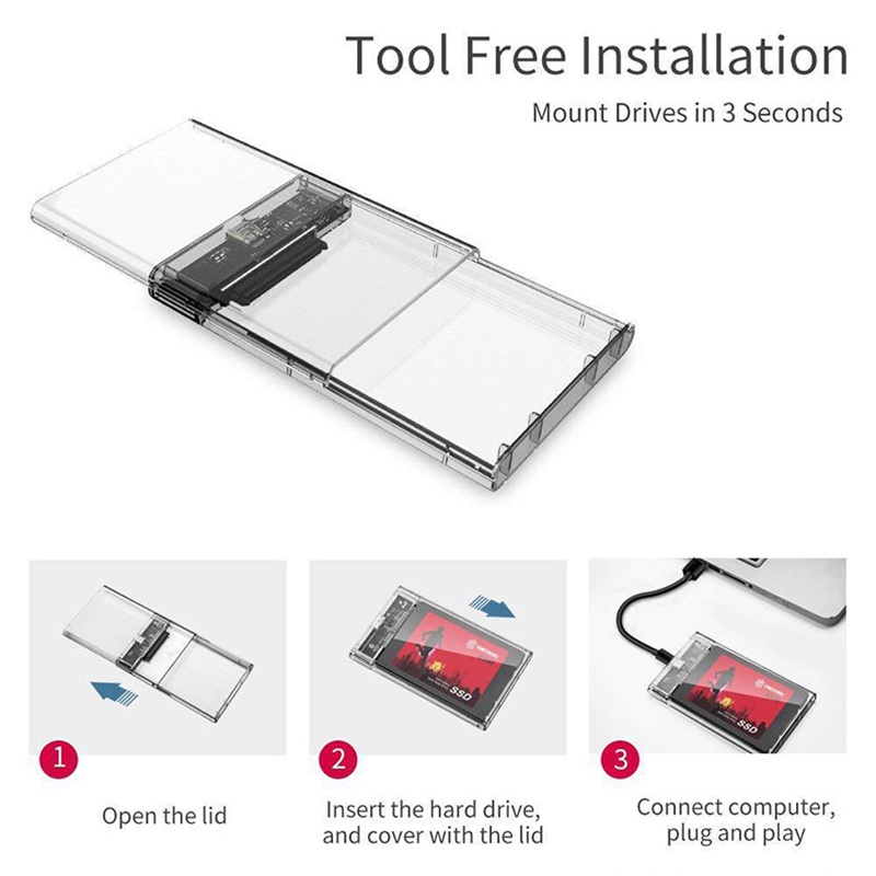 【6TB-5GBPS】Casing HDD Hardisk Eksternal/Case External Hardisk/External Hard Drive Case/HDD External Case 2.5&quot; USB 3.0