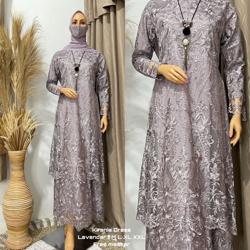 Kirania dress Gamis Tingkat Busui Friendly Gamis Kondangan Mewah Kebaya Flash Sale Seragaman Pesta G