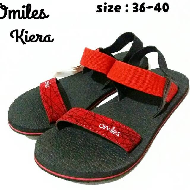 Sandal wanita tali belakang Omiles Kiera sandal Slip On terbaru dan termurah