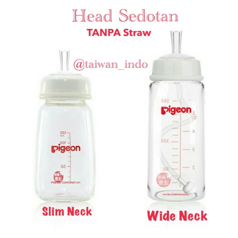 Sedotan Pengganti Nipple Straw Sippy Replacement Botol Susu Pigeon Slim / Standar Neck