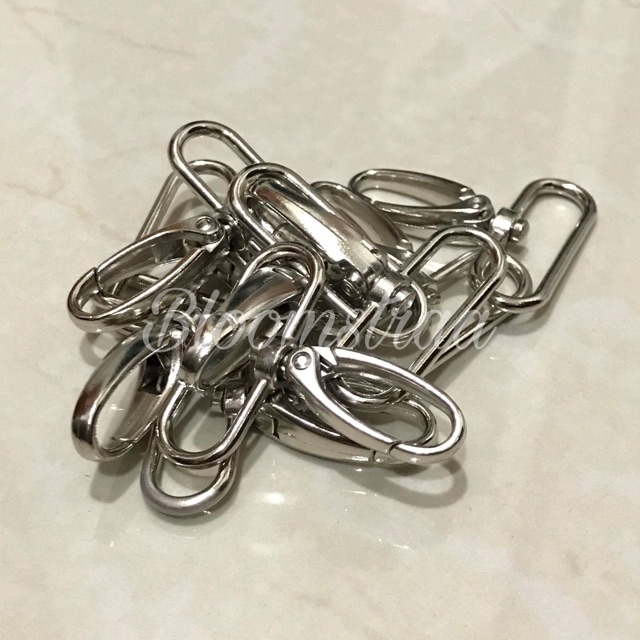 Ring kait 4cm swivel lobster hook 4 cm kew kew 40mm ring pengait 38mm nikel atg bakar 40 mm 38 mm