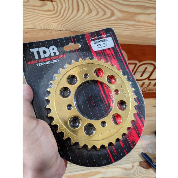 Gir Gear Belakang TDR Gold Yamaha Jupiter Rxking Fizr F1zr 428 33 34 35 36 37 38 39 40 41-428-35 Gold