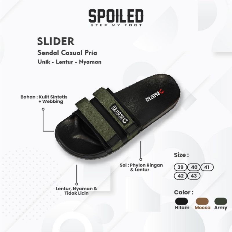 Spoiled - Sandal Traveling Pria Casual Slider