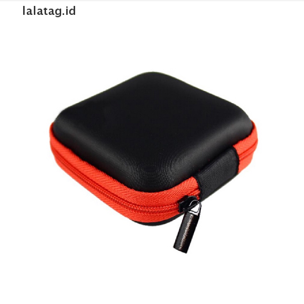 (Flyag) 1pc Tas Pouch Hard Case Mini Tempat Penyimpanan Earphone / Headphone / Earbuds / SD / TF Card
