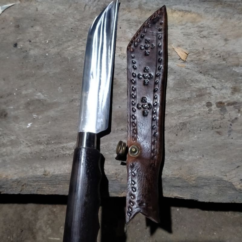 pisau sembelih baja putih super sisit kulit sapi, iris daging