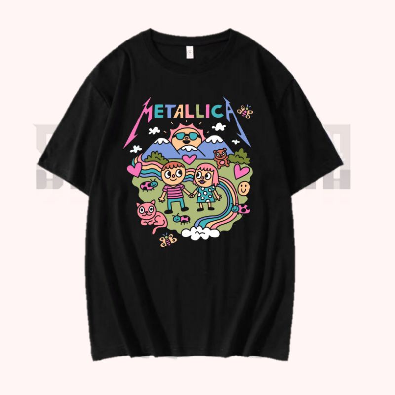 Kaos METALLICA / Baju Band Metal / Kaos OVERSIZE Lokal / rap tee