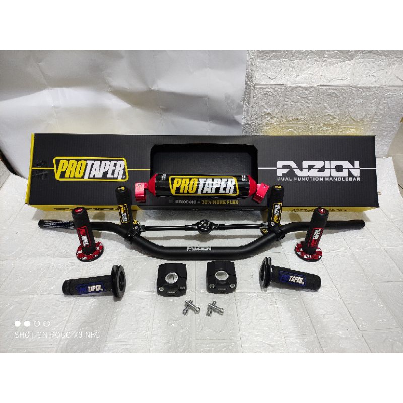 Stang FATBAR protaper fuzion set raiser busa stang bulat dan grip protaper