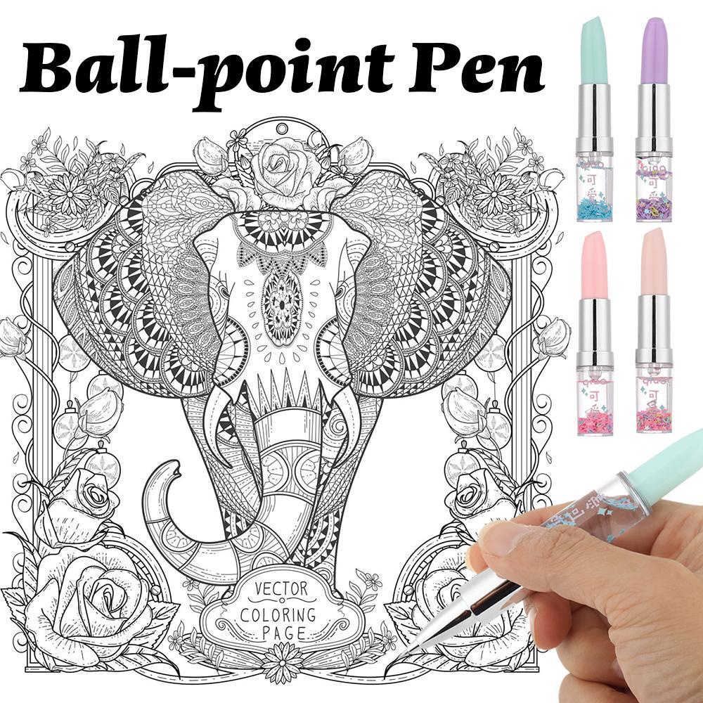 Populer Kartun Ball-point Pen Siswa Hadiah Sekolah Glitter Gel Alat Tulis