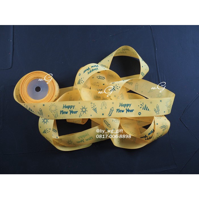 

Pita Happy New Year - Kuning Tua ;Lebar 3.8 cm ;Panjang 20 yard