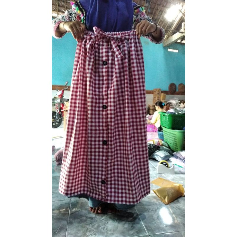 ROK PANJANG SKIRT ROK BUTTON