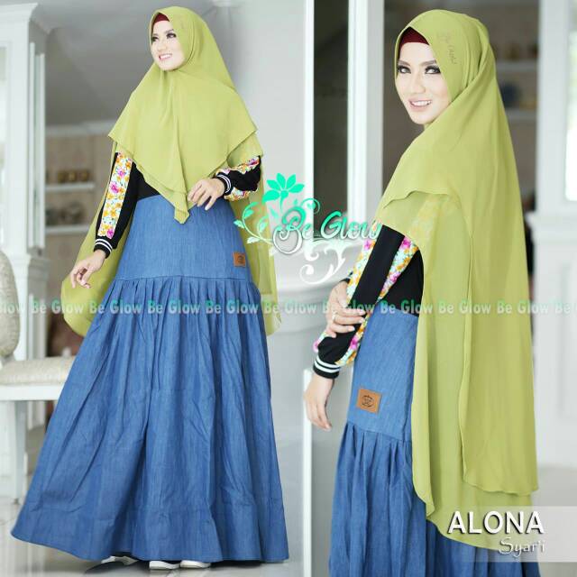 Butik kayara Gamis hijab abaya syari syar'i premium branded original ori alona by be glow