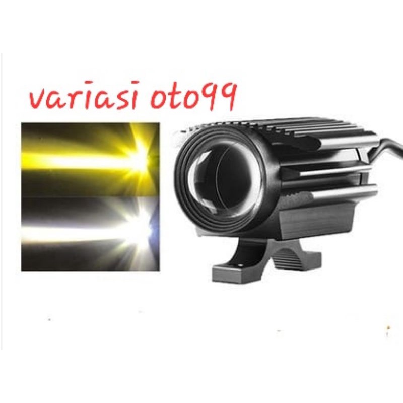 LAMPU SOROT TEMBAK LASER LED 2WARNA PUTIH DAN KUNING HIGH LOW PUTIH