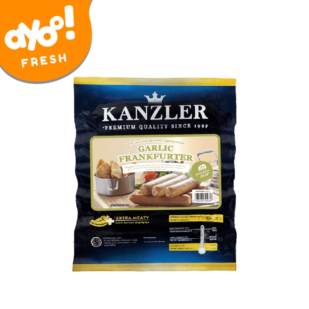 

Kanzler Sosis Garlic Frankfurter 300 g Pack