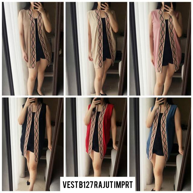 Vest Prambanh Rajut Import (B127)