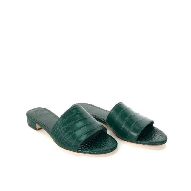 Tory Burch Croco Slide Sandal original authentic sepatu