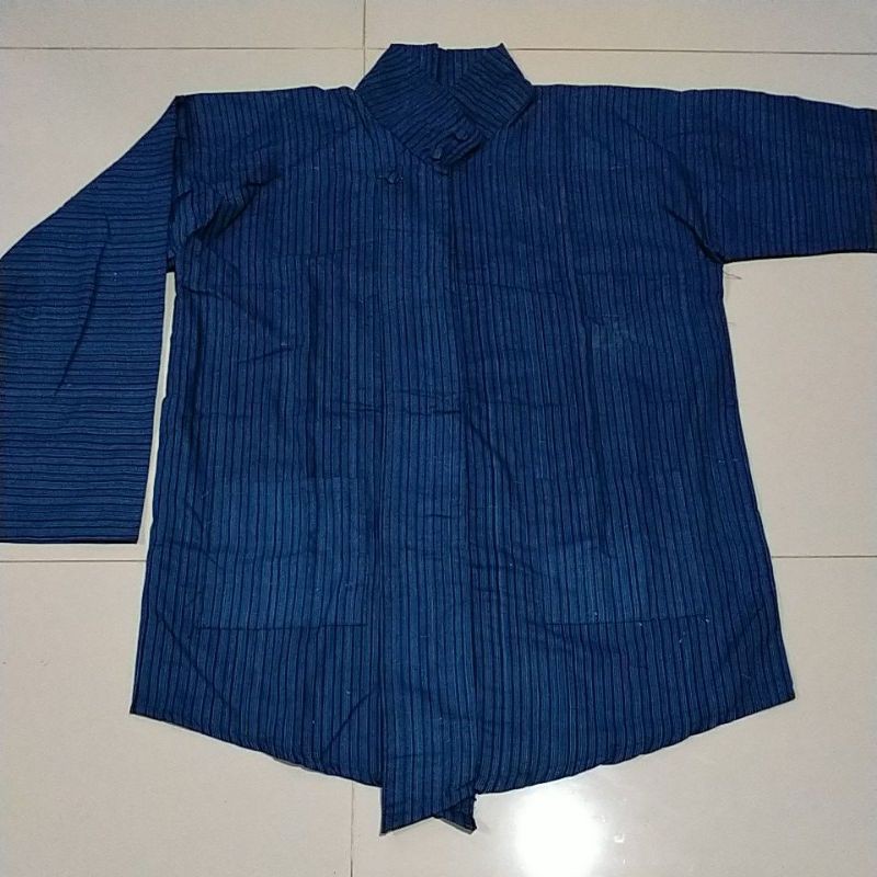 BAJU ATASAN ADAT JAWA SURJAN LURIK BIRU SURJAN LURIK ABU DEWASA SURJAN LURIK PRIA BAJU ADAT JAWA