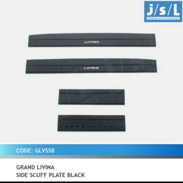 Sillplate samping grand Livina hitam/ side scuff plate black jsl