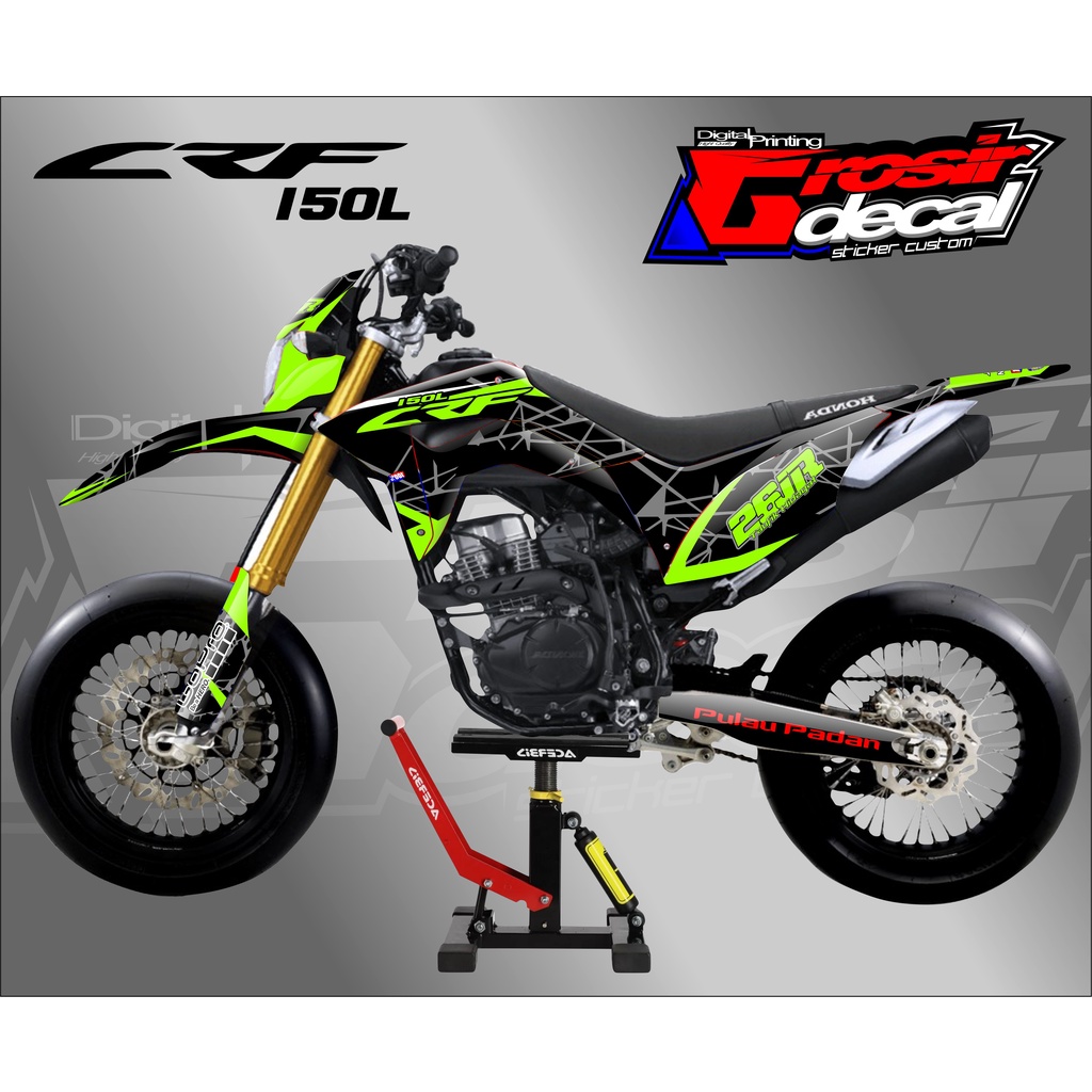 DECAL STICKER STIKER CRF 150 L HIJAU STABILO FULL BODY DEKAL CRF 150 FULLBODY