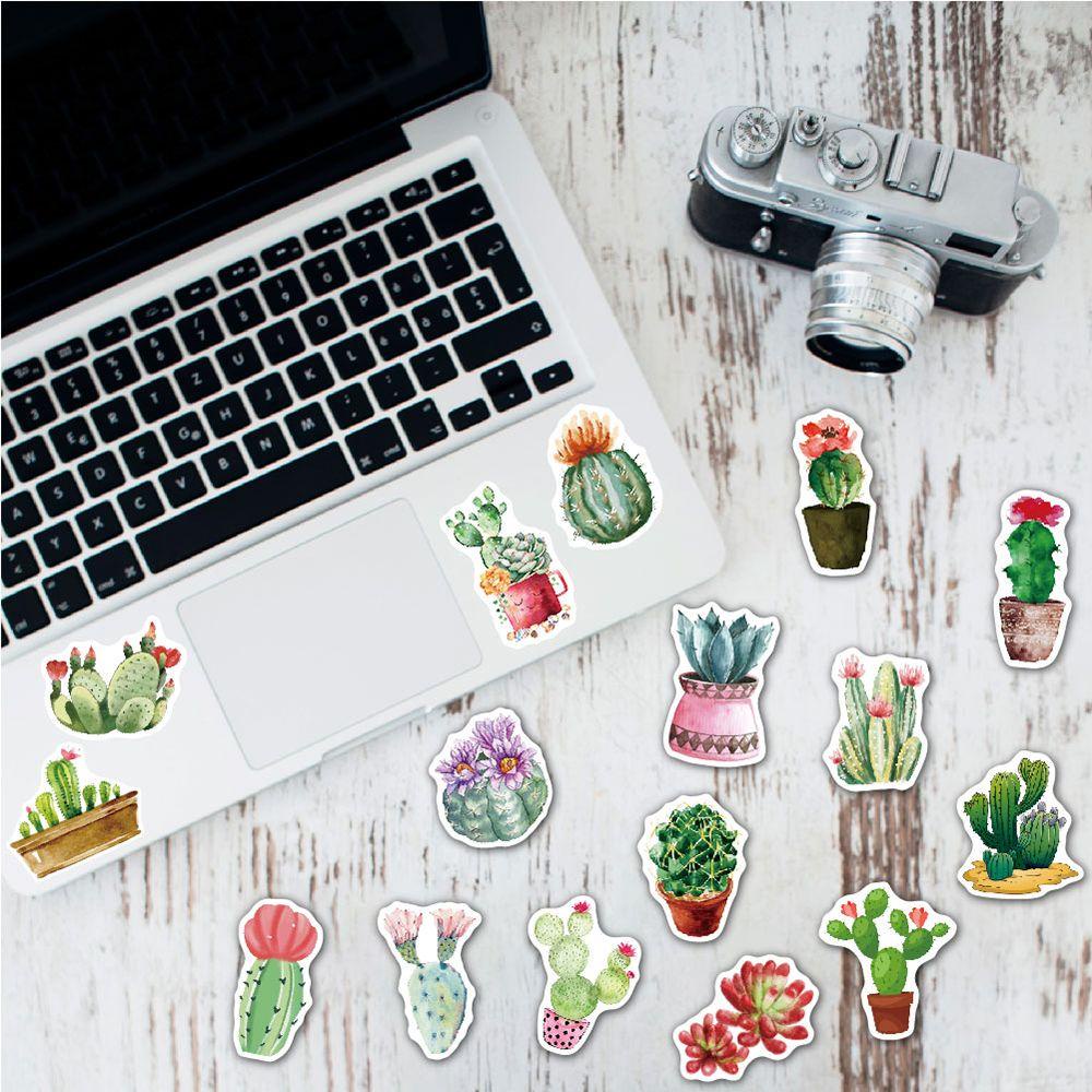 Chookyy 50 /55 /60/100PCS Bunga Cantik Stiker Koper Ornamen Mekar Warna-Warni Stiker Laptop Bunga Daun