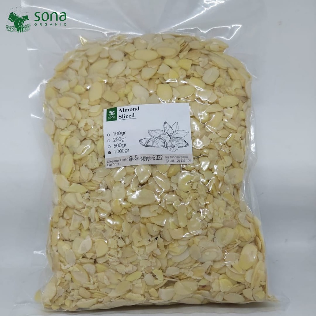 

Almond Slice Mentah 1kg - Kacang Almond Iris - Sliced Almond - Sona