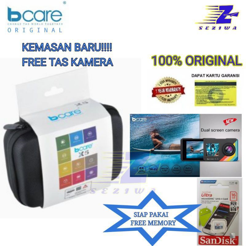 Action cam bcare x5 vlog camera Youtuber-Bcare + microsd