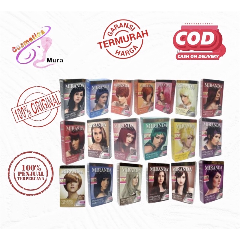 warna lengkap - [ BISA GOSEND ] MIRANDA HAIR COLOUR / CAT RAMBUT MIRANDA