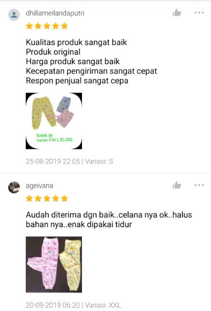 [6pcs] CELANA BAYI PANJANG FULLPRINT