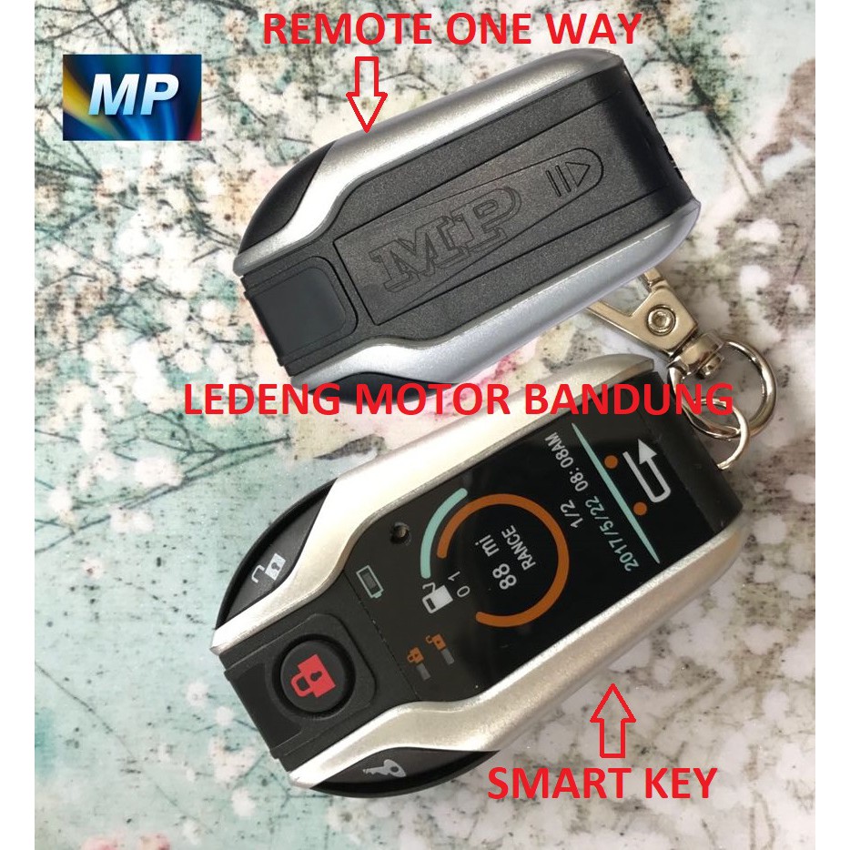 Smart Key Alarm MP Motor Remote Bunyi Stater Jarak Jauh 2 Arah Two Way