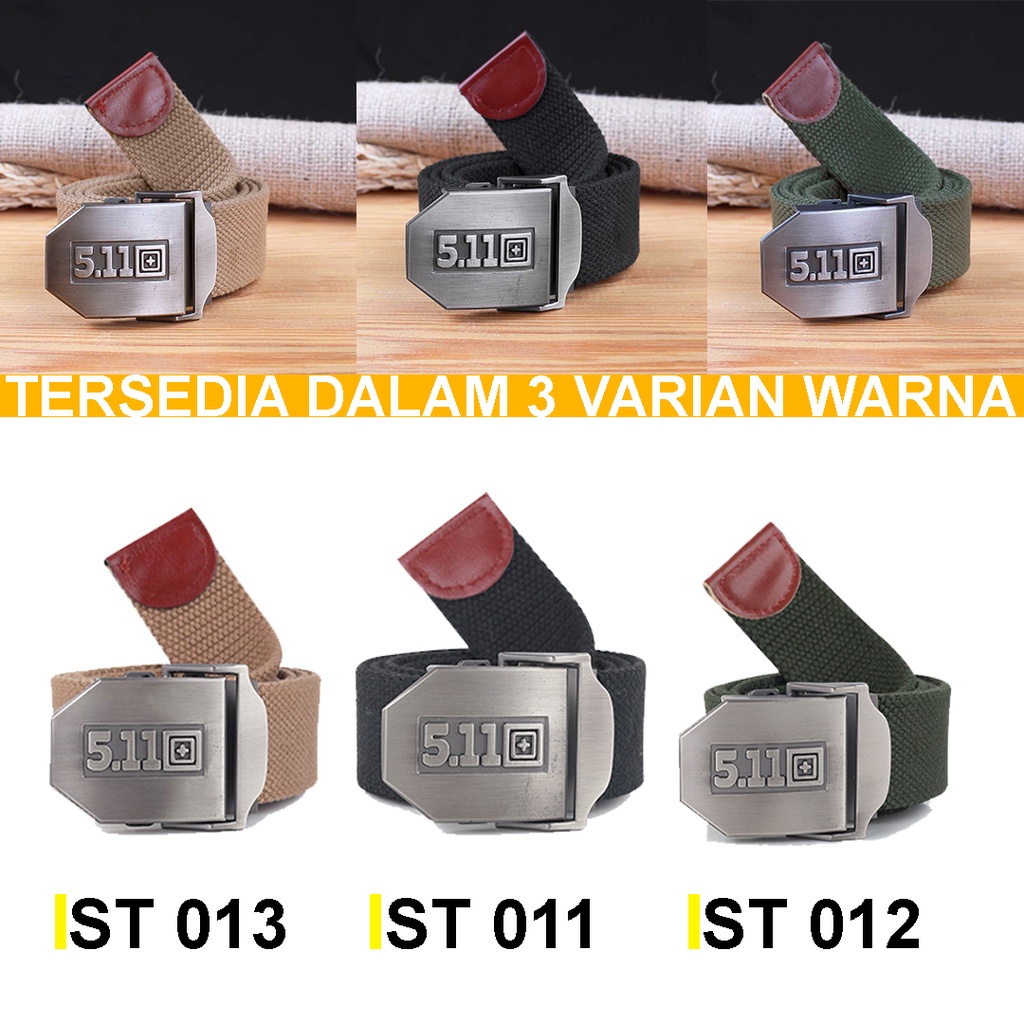 Ikat Pinggang Sabuk Pria Cowok Tactical Military Canvas Gesper Belt Nylon Tsudo Kepala Besi