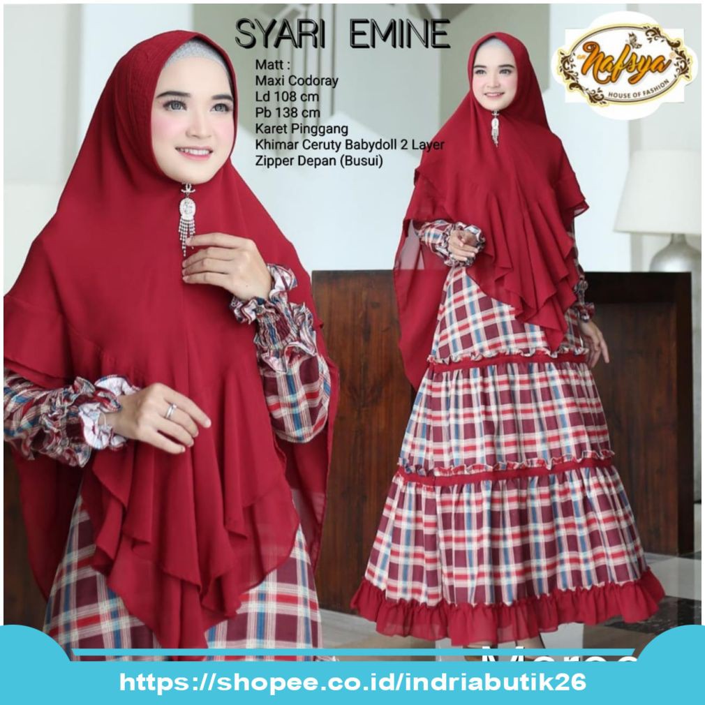 HUMAIRA99 GAMIS SYARI PREMIUM MAXI BUSUI SET KHIMAR SYARI LUNA I.34545741.4415962061
