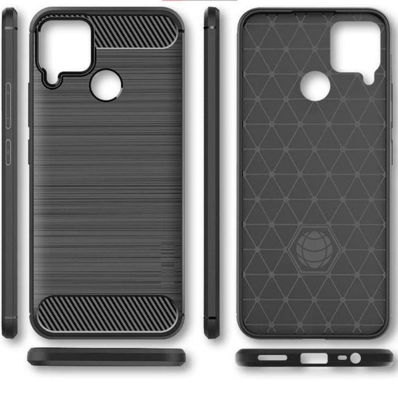 Case Realme C2/ C15/ C20/ C21/ C25/ REALME 8/ 8 Pro Case Cover Fiber Carbon