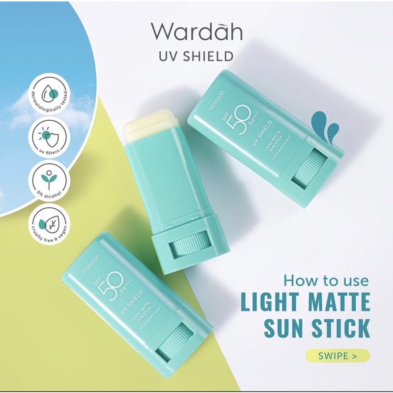 WARDAH UV Shield Light Matte Sun Stick SPF50 PA++++ 22g