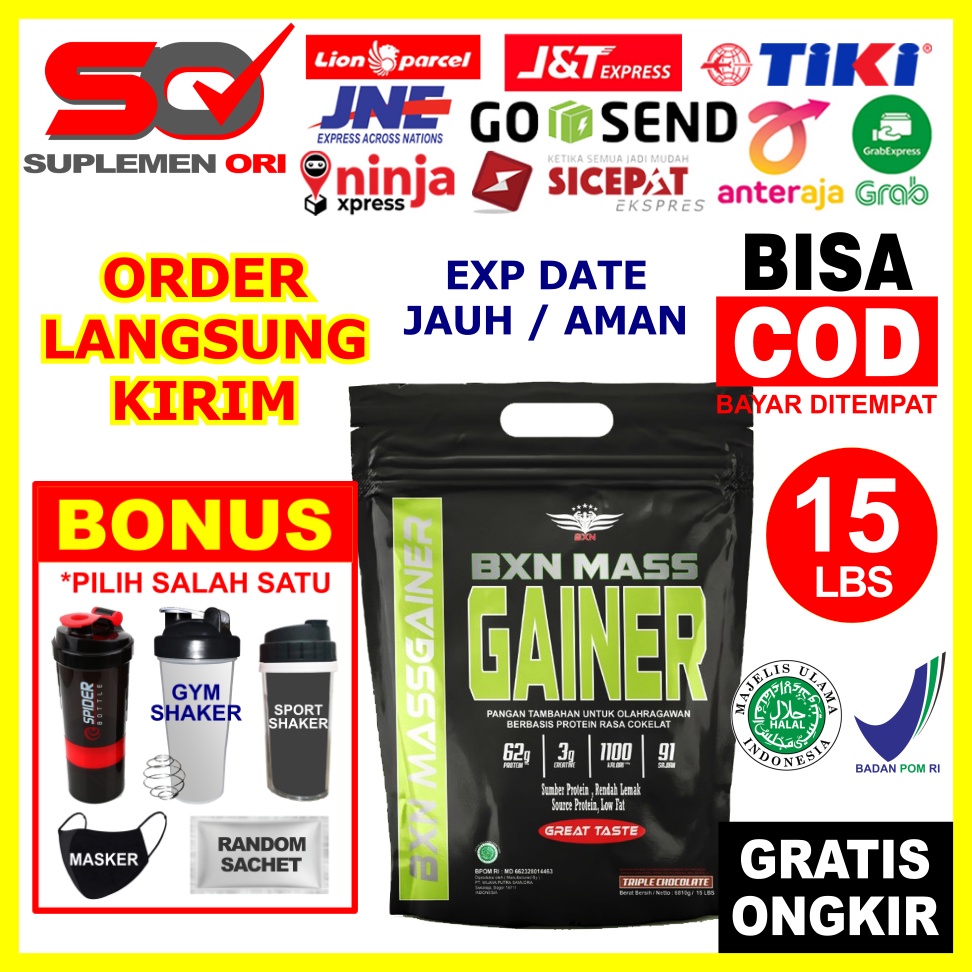 BXN Mass Gainer 15 Lbs ASLI ORIGINAL BPOM BXN Mass Gainer 15Lbs Susu Mass Gainer BXN Gainer 15 Lbs S