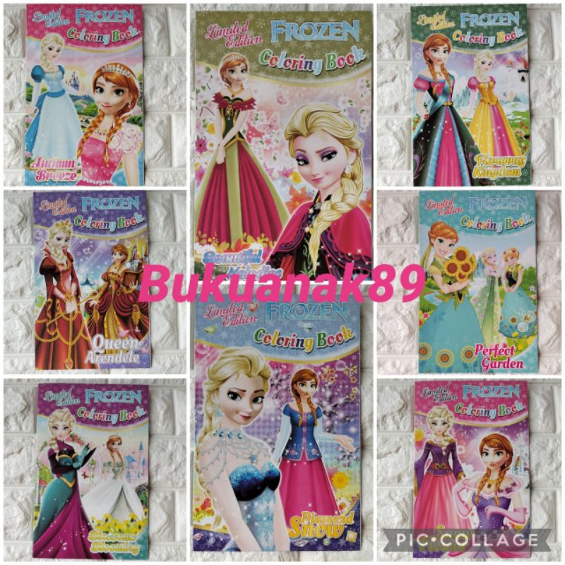 Buku Mewarnai Frozen Rendom