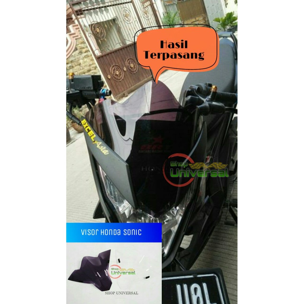 Windshield /Visor Honda Honda Sonic Smoke Clear Variasi Motor A54