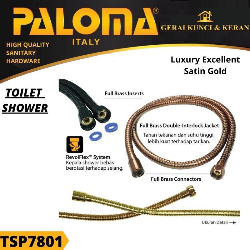 PALOMA TSP 7801 Toilet Shower Jet Washer Bidet Cebok WC SATIN GOLD