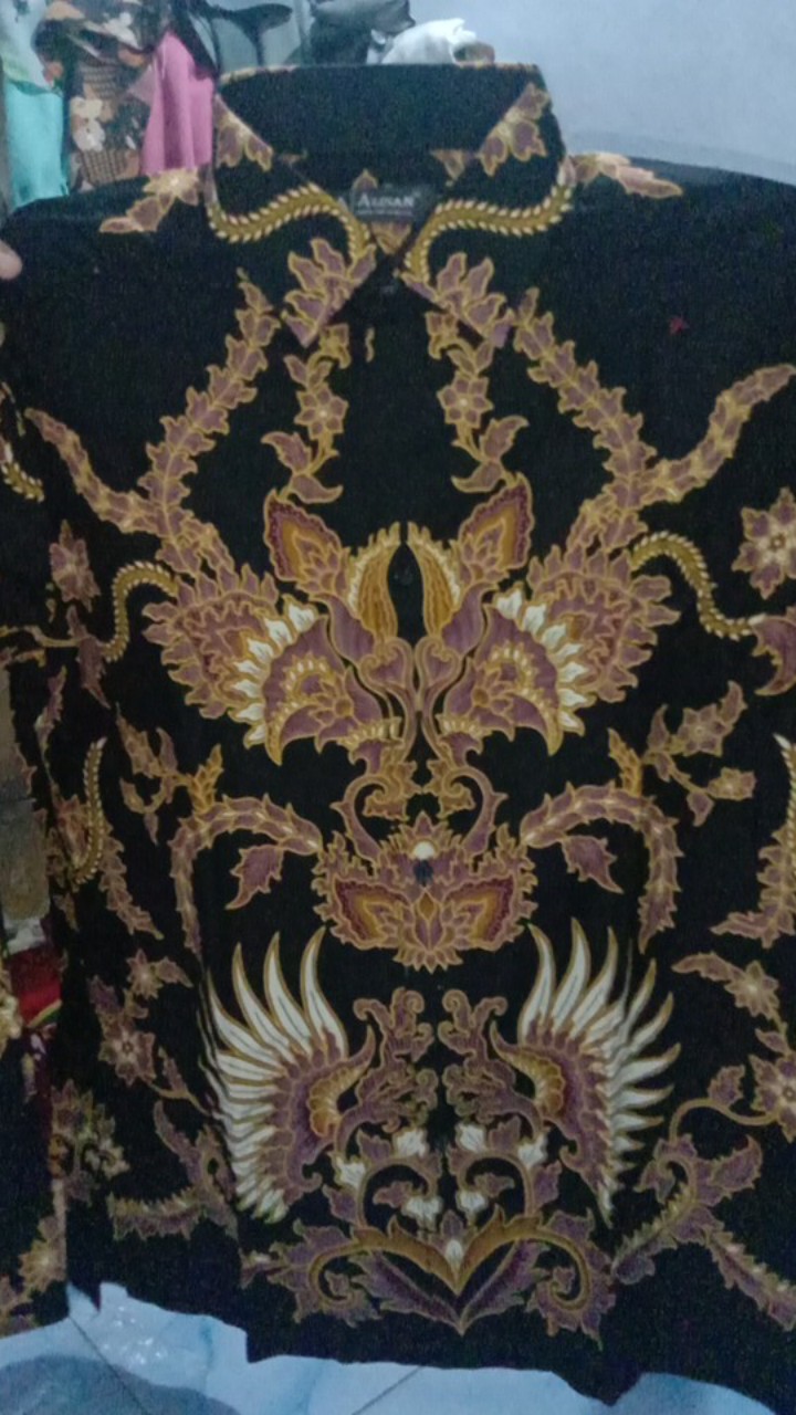 Kemeja Batik Pria Lengan Panjang Size M L Xl Xxl Bswart Batik Hrb026 Kenongo Hem Panjang Padi