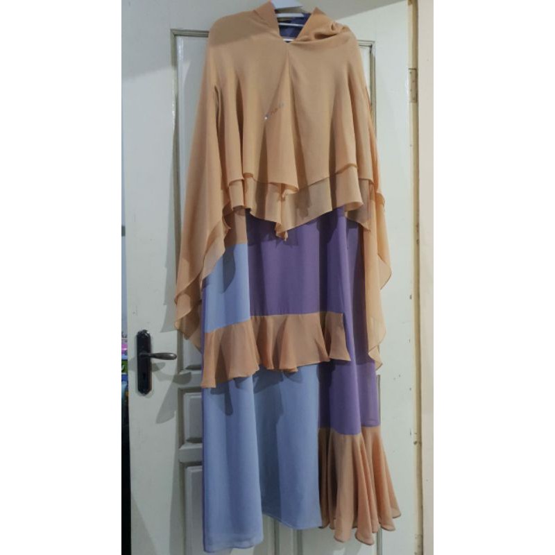 preloved sisesa set syari dress khimar Swarovski