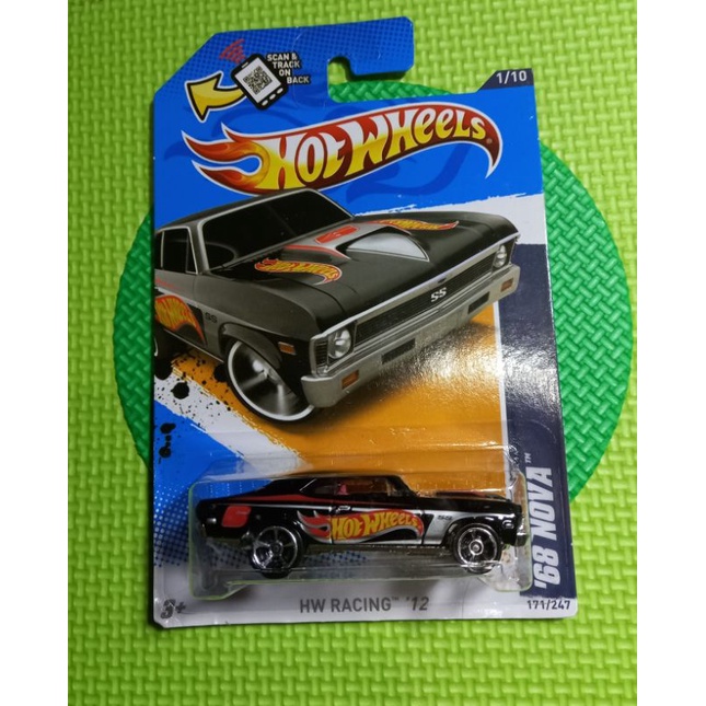 hotwheels 68 NOVA hitam HW RACING 12