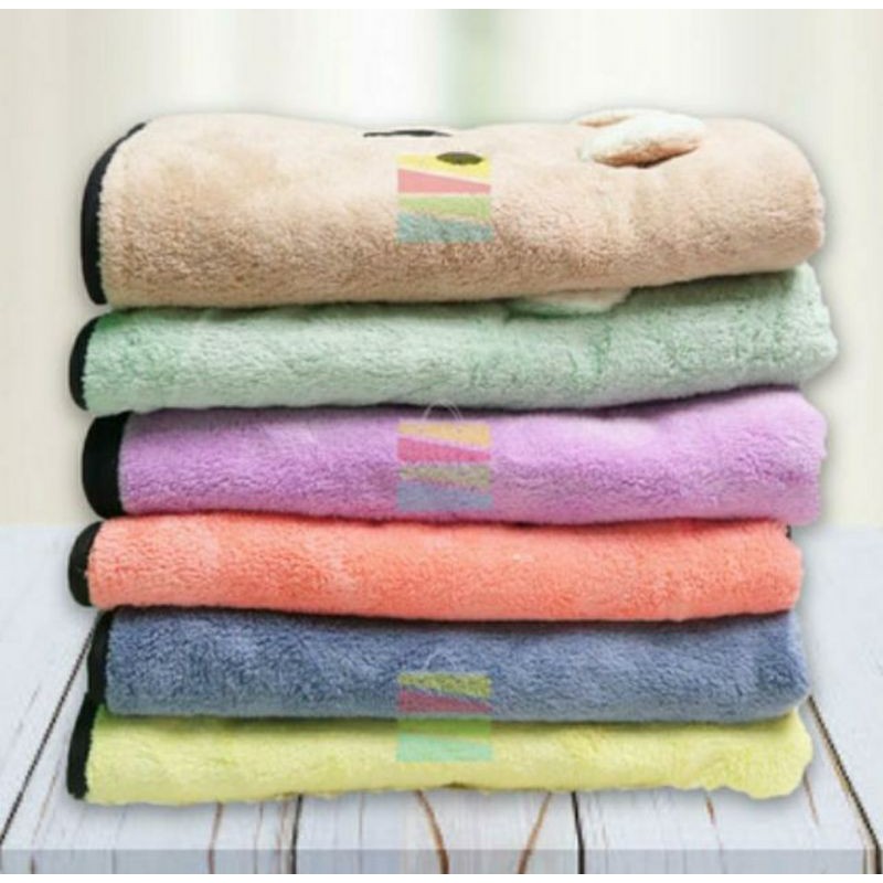 Handuk Bayi Microfiber KARAKTER KUPING Random Warna