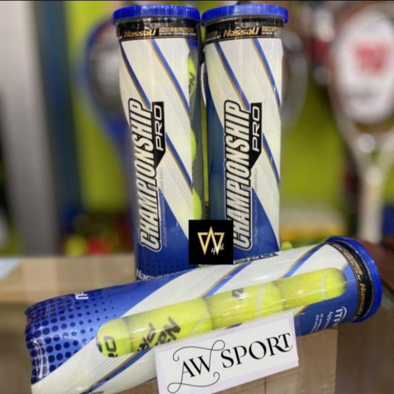 Bola Tenis NASSAU CHAMPION SHIP PRO/ Bola tenis nassau biru isi 4