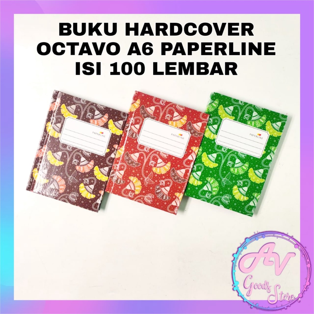 

Buku Tulis Hardcover Octavo A6 Paperline 100 lembar / Buku Hard Cover Oktavo A6 100 lbr