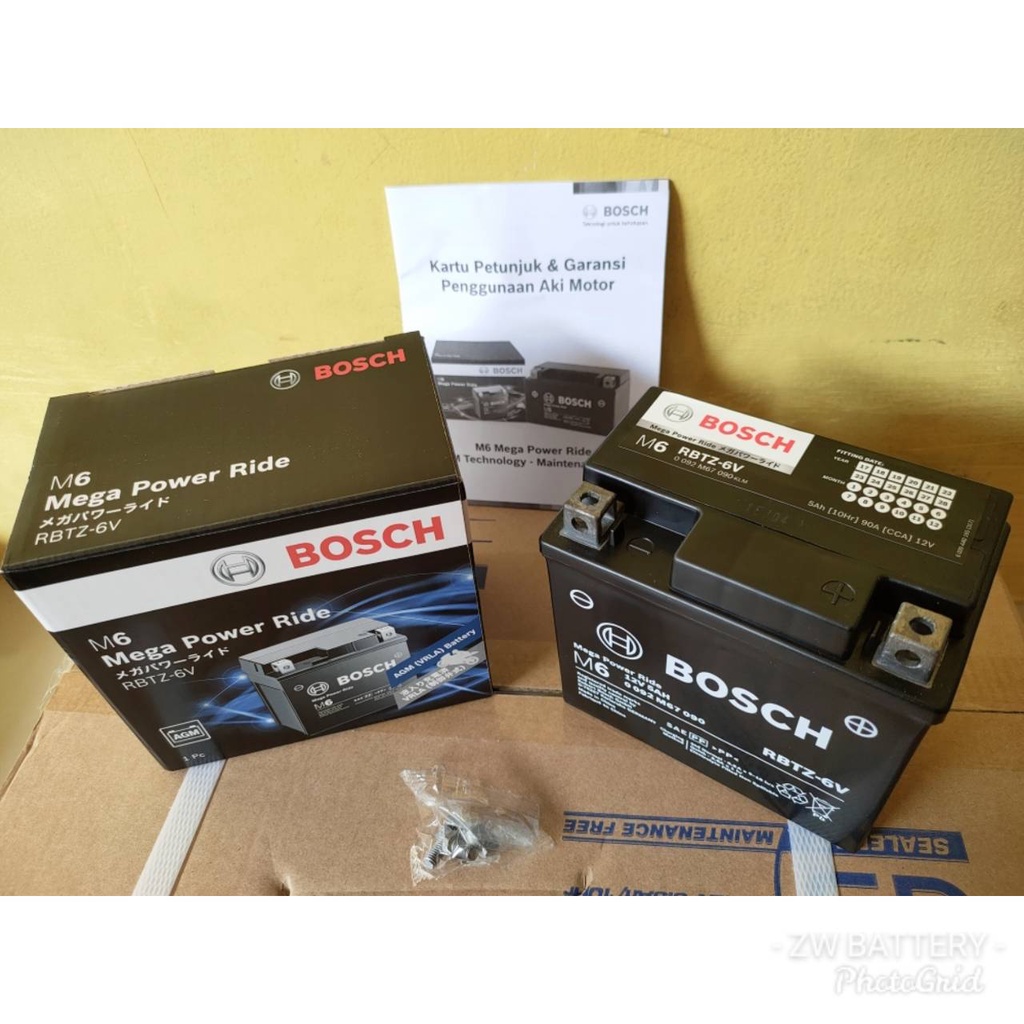 Aki Motor Nmax New, Aerox 155, Lexi, ADV 150, PCX RBTZ-6V BOSCH AGM MF