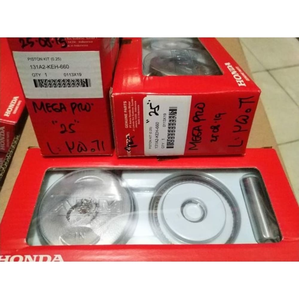 Piston Kit Seher set OS 0.25 - GL Pro Neotech MegaPro Lama Asli Honda 131A2KEH660