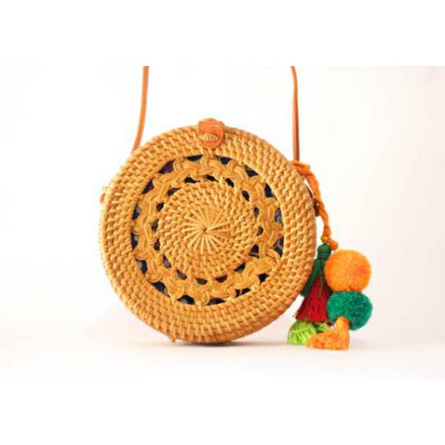 BAG RATTAN ULIR COKLAT size 20cm Shopee Indonesia