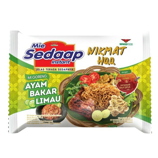 

Sedaap Mie Goreng Ayam Bakar Limau 89gr