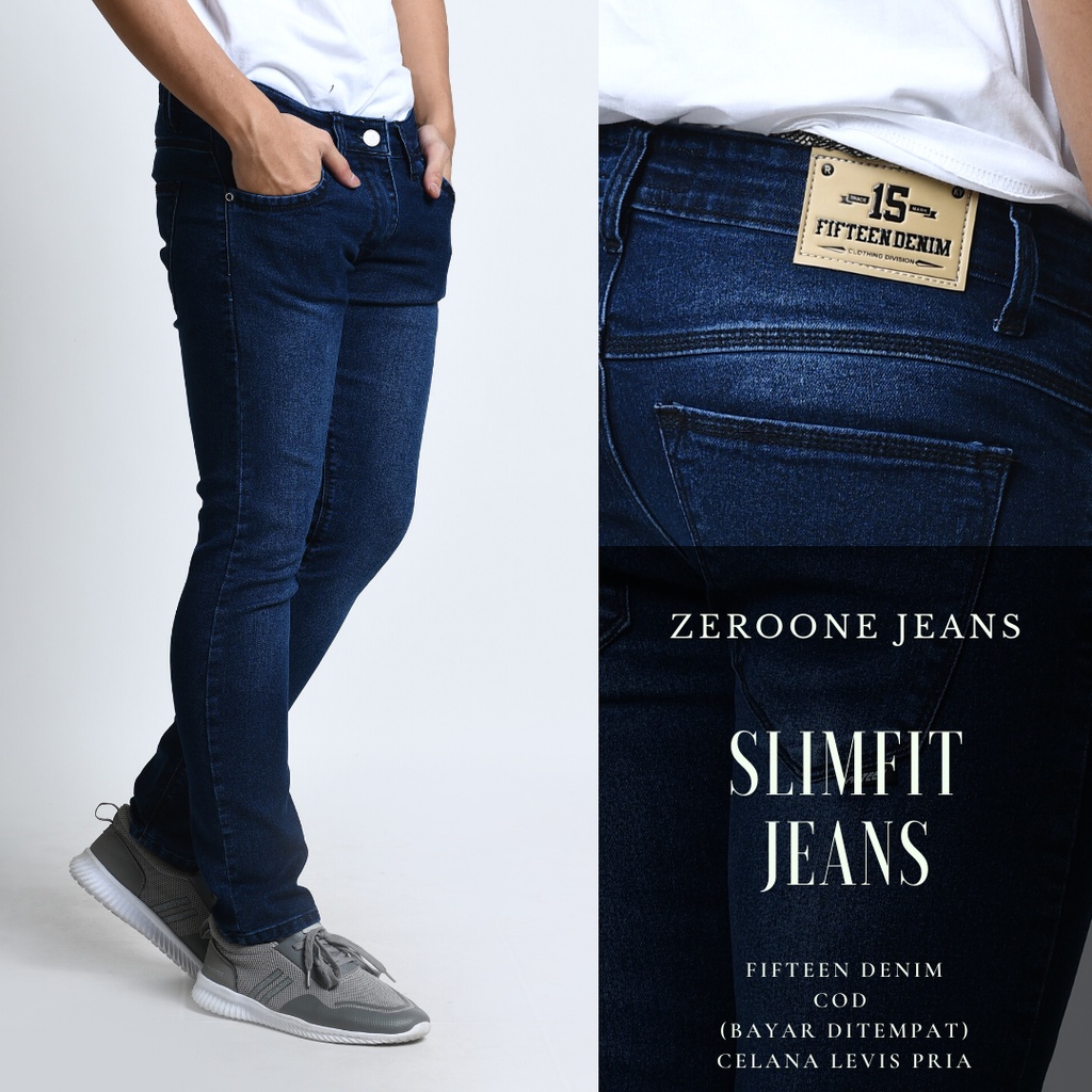 FIFTEEN DENIM - Celana Jeans Pria Slim Fit Streetch Original New Fifteen Denim / Celana Pria Jeans