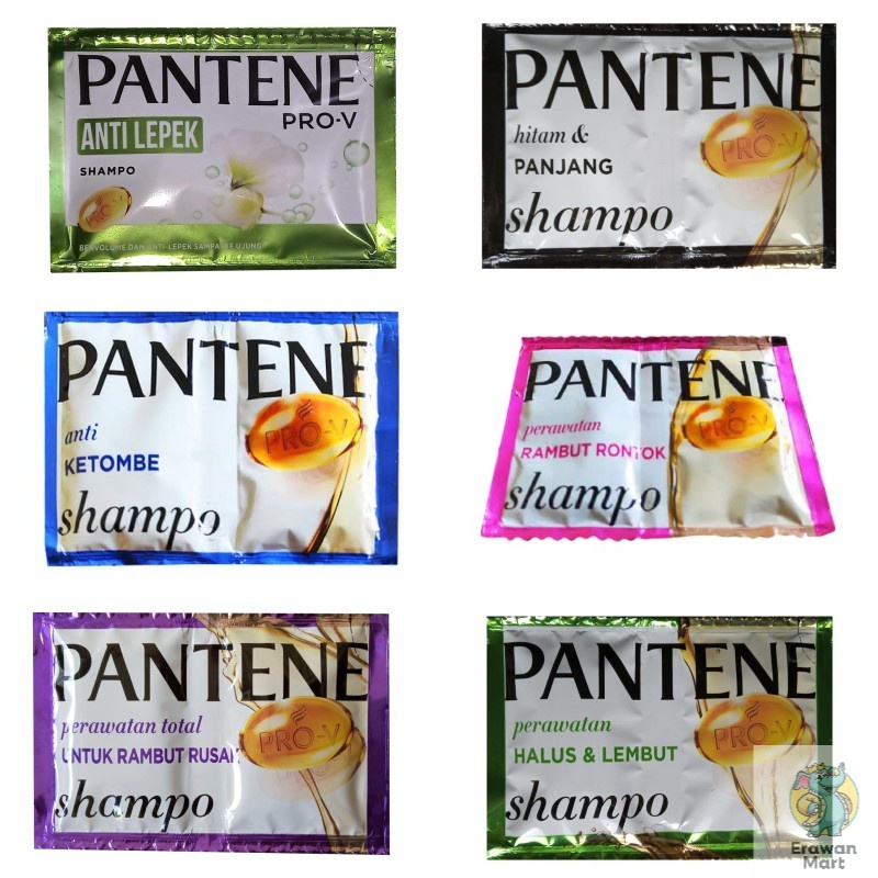 COD - SHAMPO KONDISIONER Pantene Shampoo Sampo saset sachet 10 ml 2X5 ML 1000 an Anti Dandruff Black